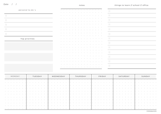 Weekly Focus Notepad – Dein stilvoller Wochenplaner für mehr Struktur, Klarheit & Produktivität